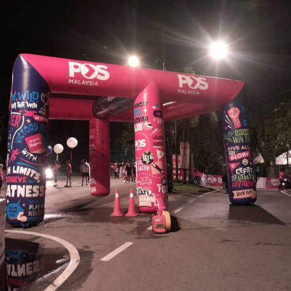 Wonder Balloon & POS Malaysia Fun Run Pacer Balloons and Inflatable Arch